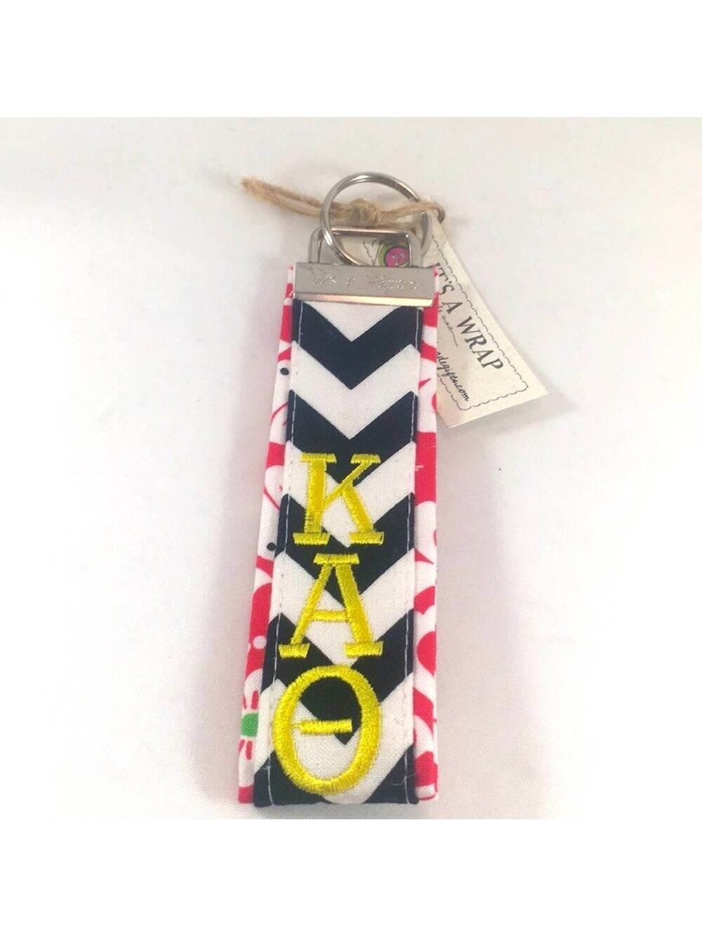 Kappa Alpha Theta embroidered key fob keyc…